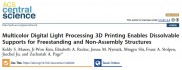 多色数字光处理3D打印实现独立结构与非组装结构的可溶解支撑
