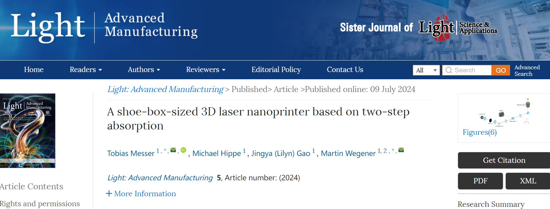 鞋盒大小的3D激光纳米打印机问世，基于两步吸收原理！